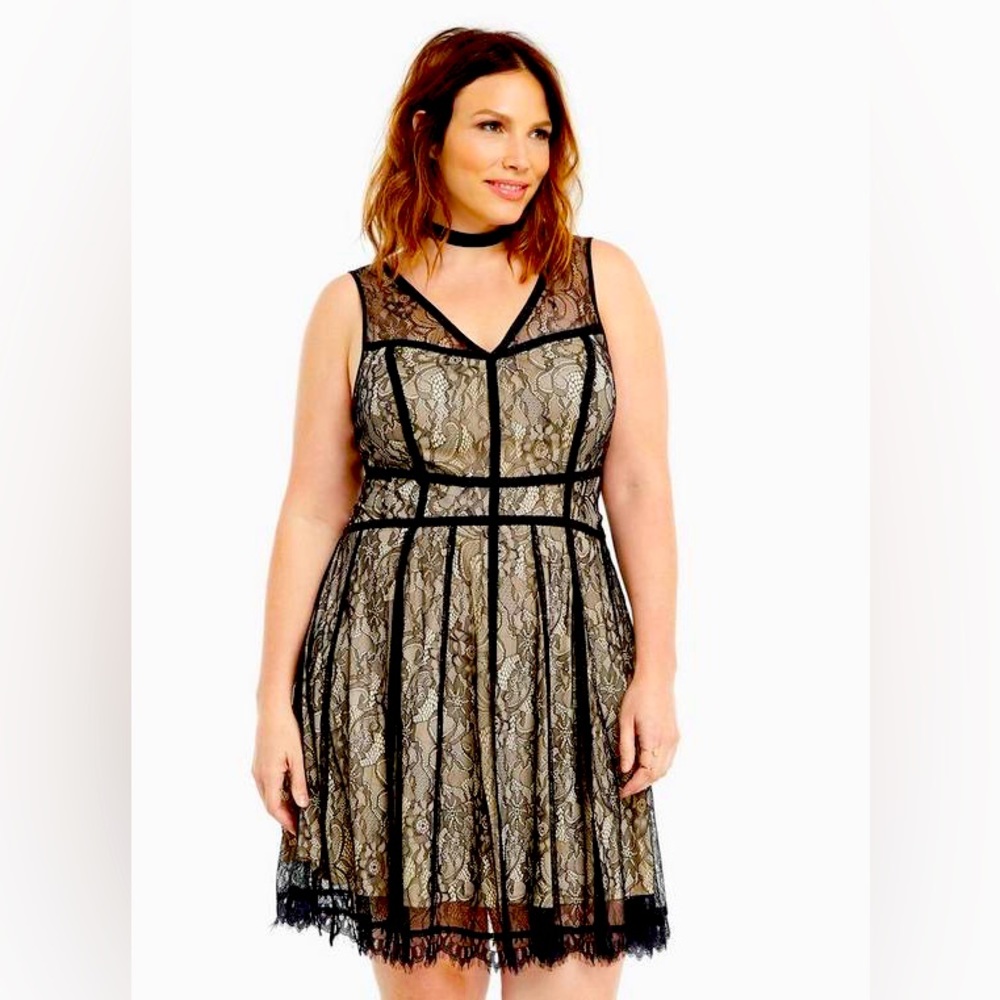 Torrid Lace Strappy Skater Dress